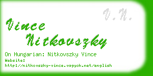 vince nitkovszky business card